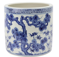 Plum Blossom Round Planter
