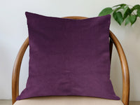 Plush Velvet Pillow Cover in Plum (Various Sizes)