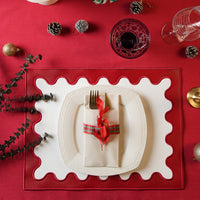 Lustre Red Rectangle Faux Leather Placemat