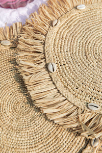 Woven Raffia Fringe Placemat
