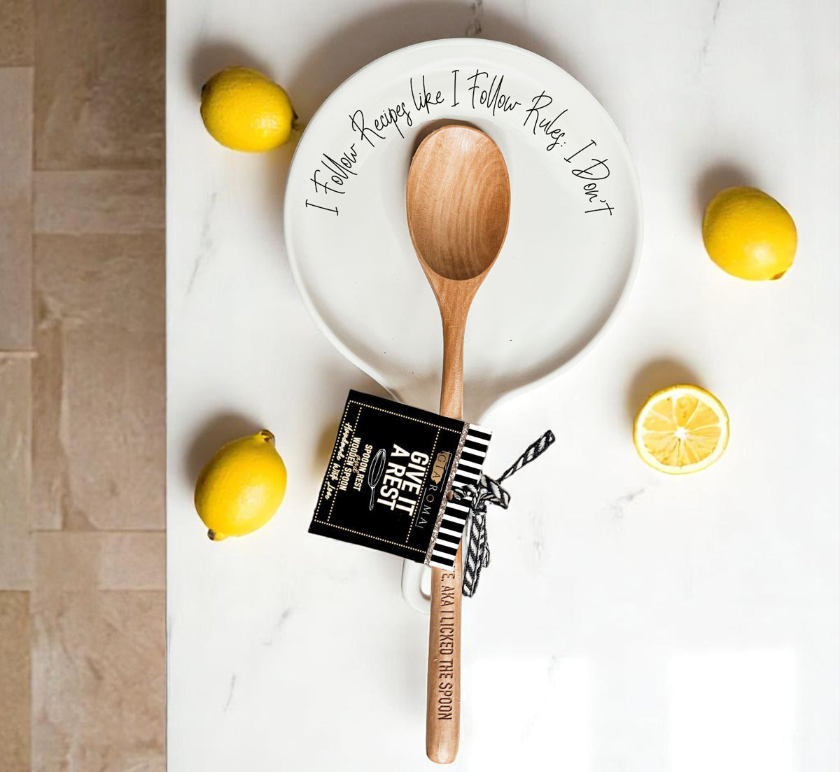 Recipes & Rules Spoon Rest (Several Spoon Finish Colors)