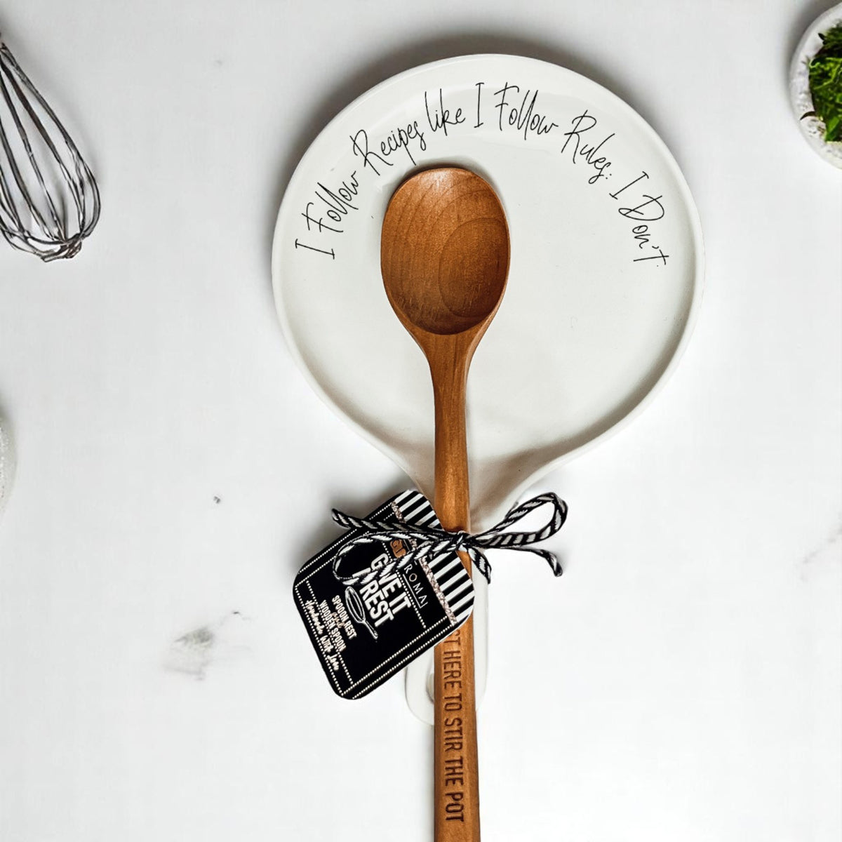 Recipes & Rules Spoon Rest (Several Spoon Finish Colors)