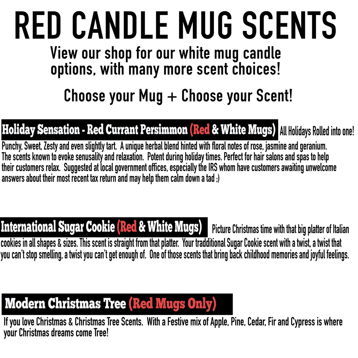 16oz Holiday Candle Mug (Various Scents and Phrases)