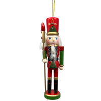 Wooden Nutcracker Ornament - Staff
