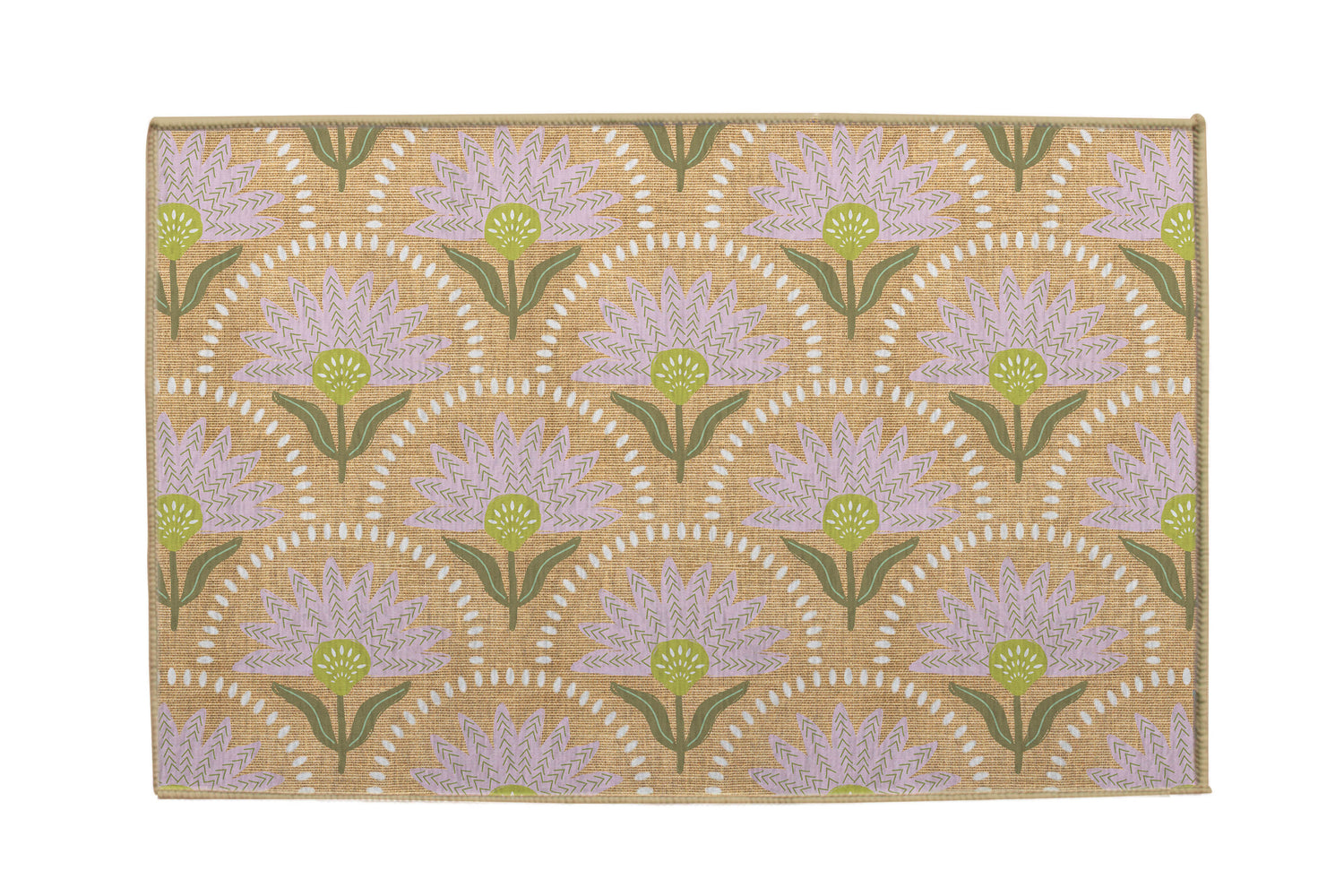 Coneflower Lilac Nu-Jute Rug - Washable (Various Sizes)