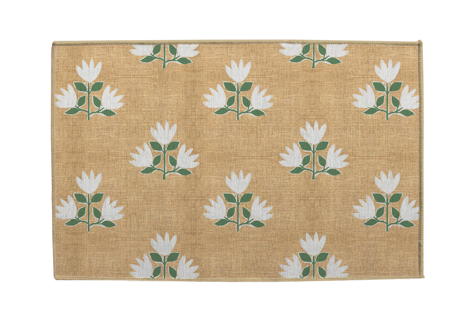 Clementine White Nu-Jute Rug - Washable (Various Sizes)