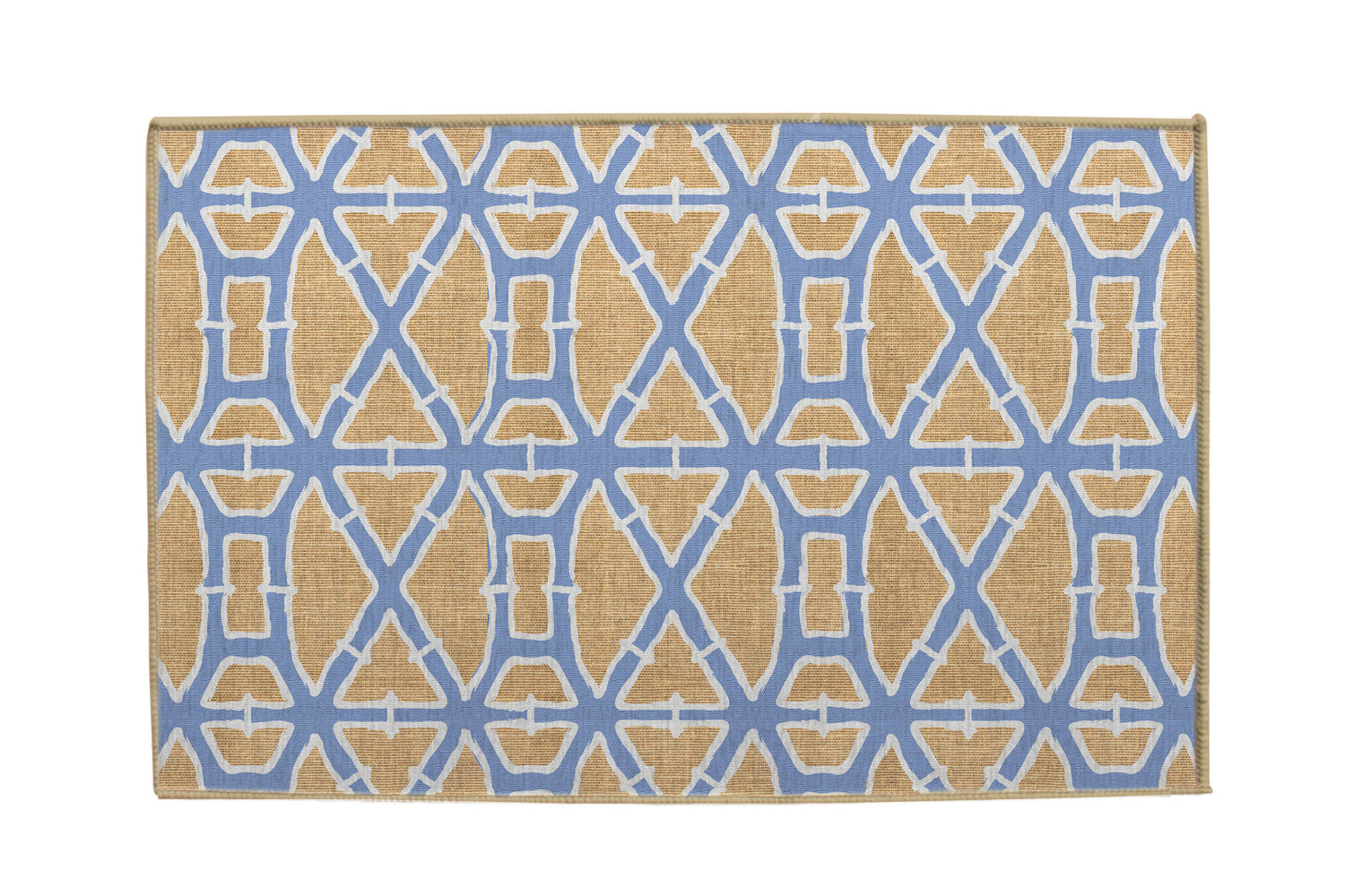Bamboo Blue Nu-Jute Rug - Washable (Various Sizes)
