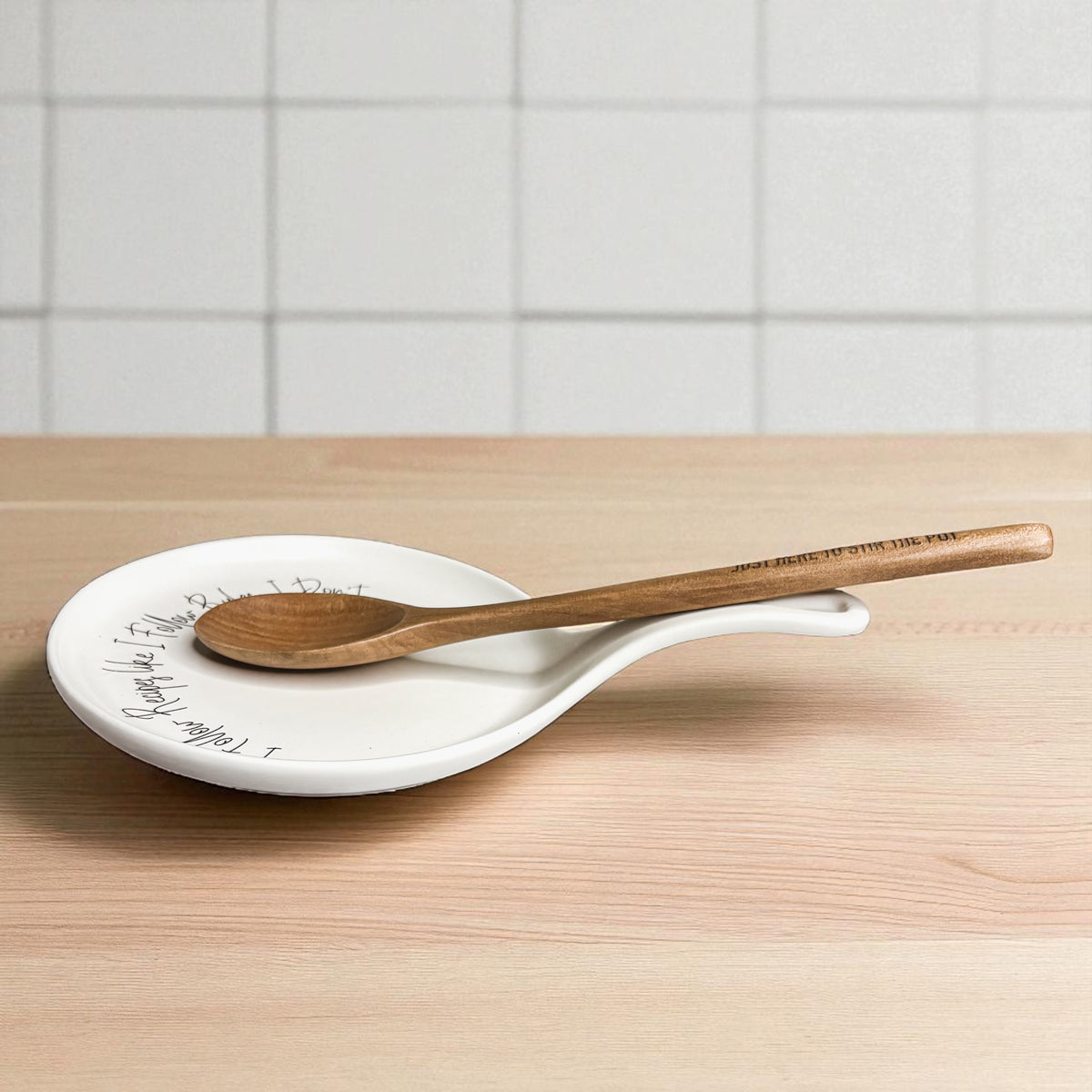 Recipes & Rules Spoon Rest (Several Spoon Finish Colors)