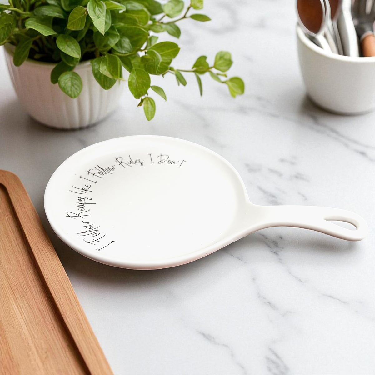Recipes & Rules Spoon Rest (Several Spoon Finish Colors)