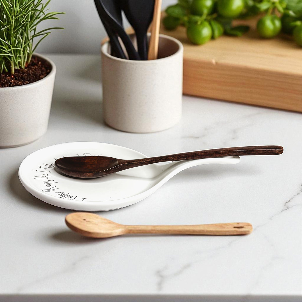 Recipes & Rules Spoon Rest (Several Spoon Finish Colors)