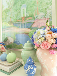 Sakura Ginger Jars in Cabbage Patch Green (Various Sizes)
