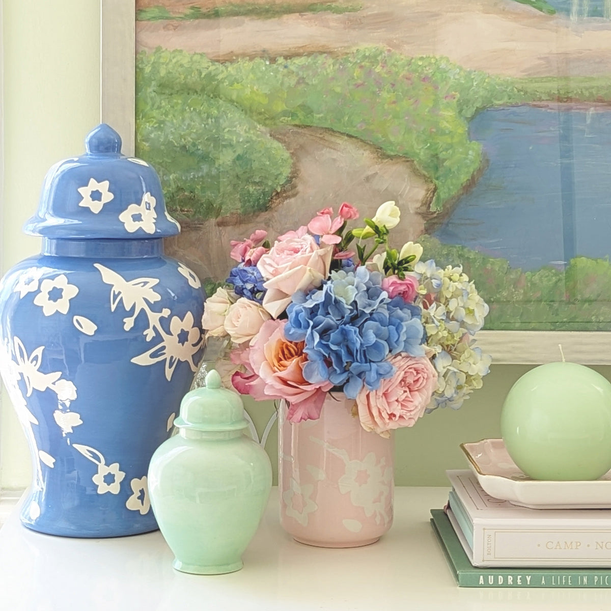 Sakura Ginger Jars in Beige (Various Sizes)