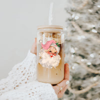 Vintage Pink Santa Cup