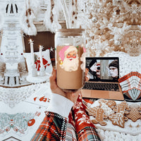 Vintage Pink Santa Cup