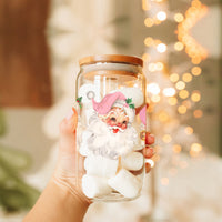Vintage Pink Santa Cup