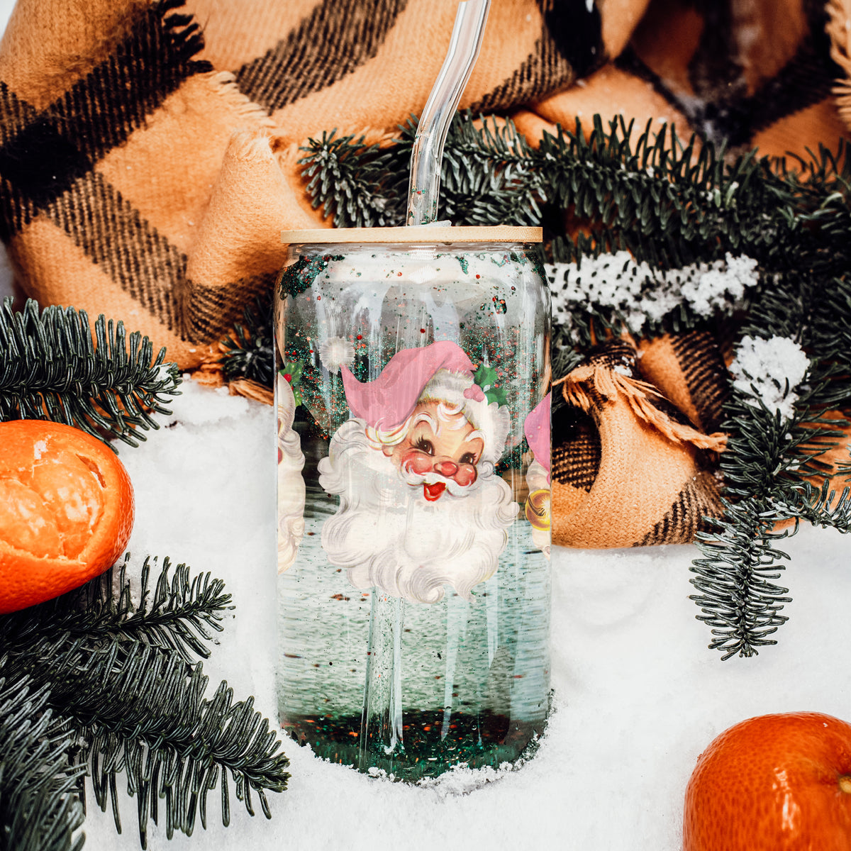 Vintage Pink Santa Cup