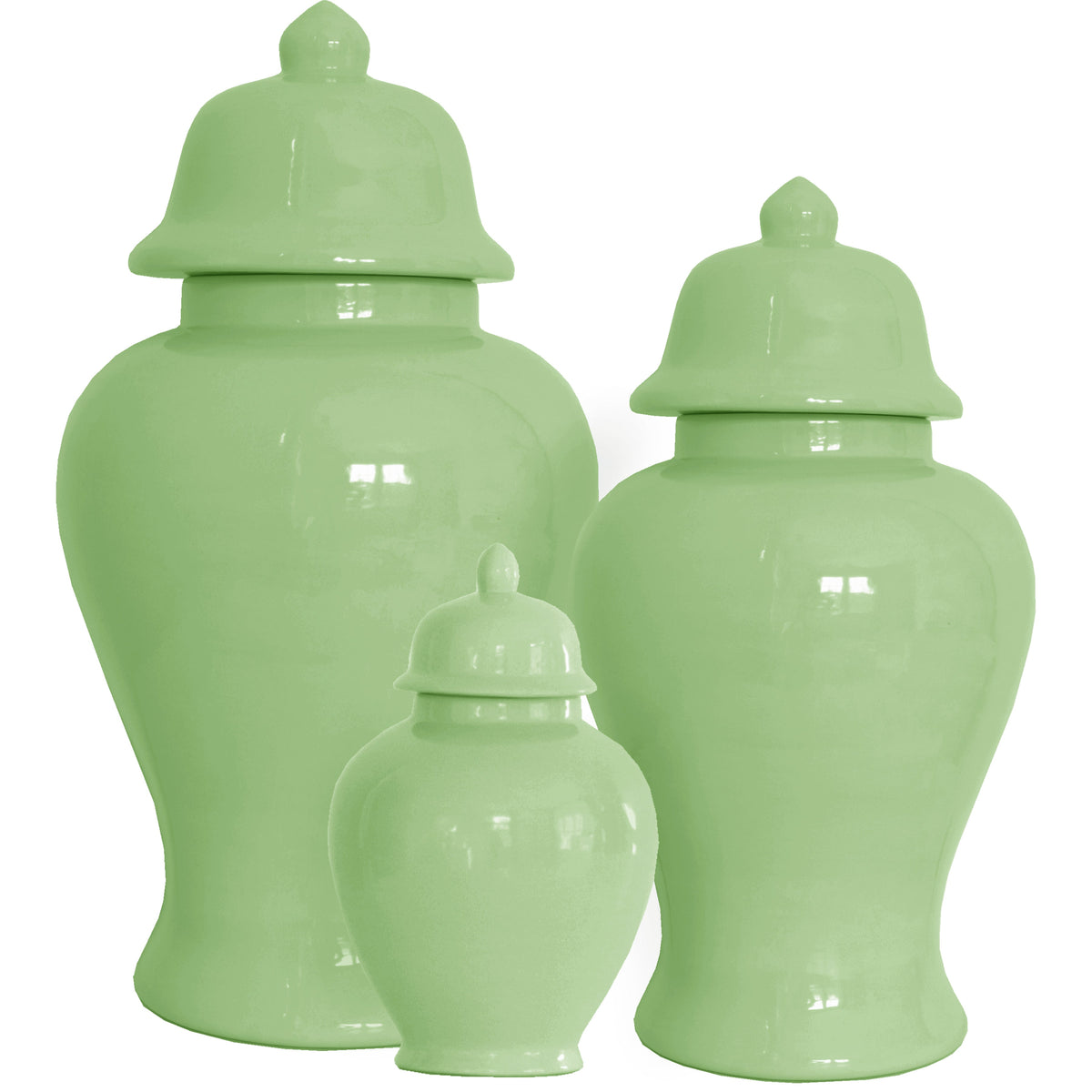 Cabbage Patch Green Ginger Jars (Various Sizes)