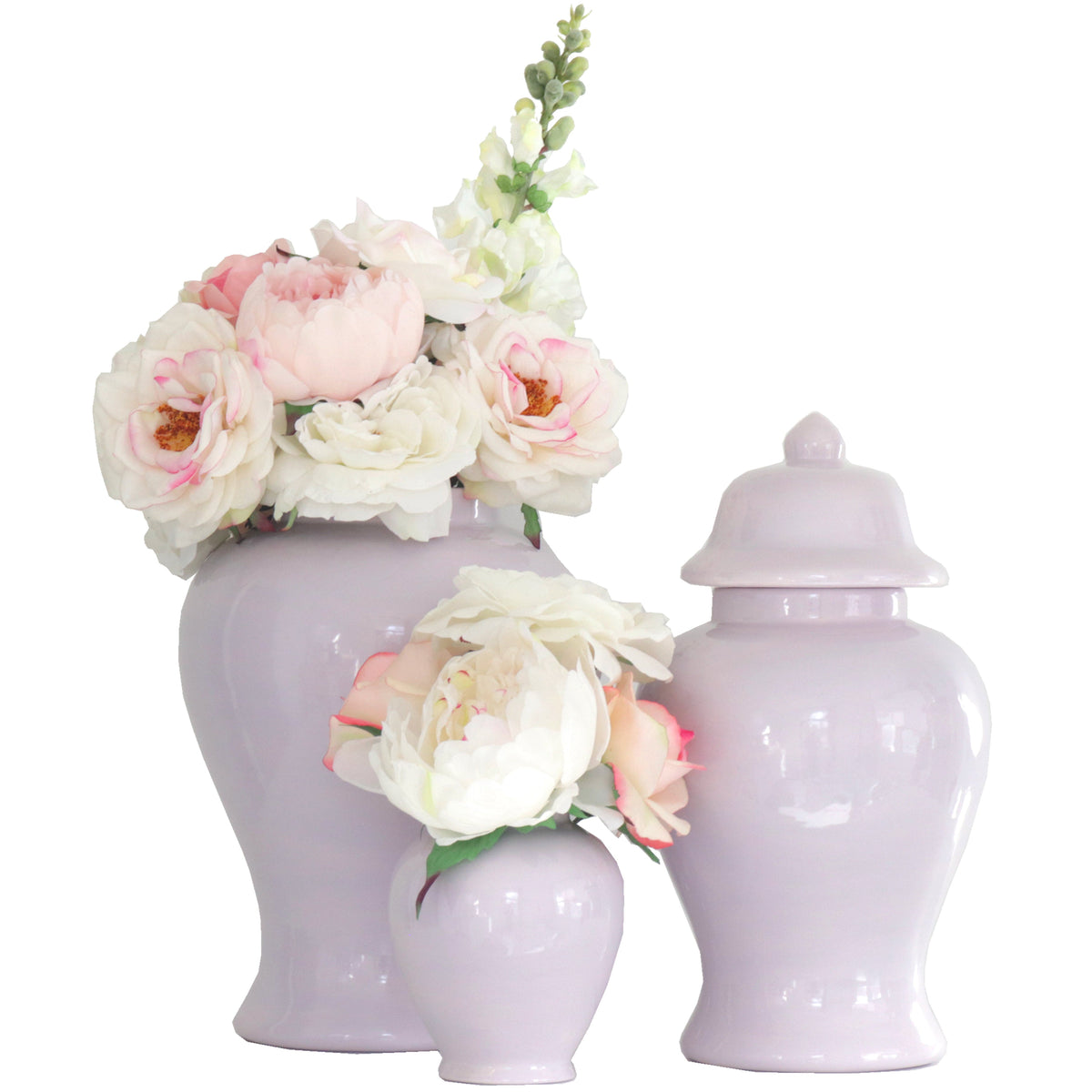 Light Lavender Ginger Jars (Various Sizes)