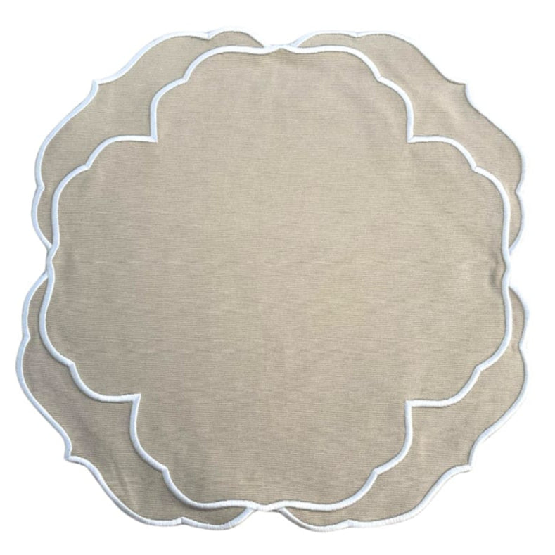 Sorelle Beige and White Placemat