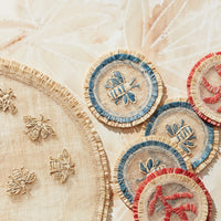 Bee Straw Coasters – Set of 4