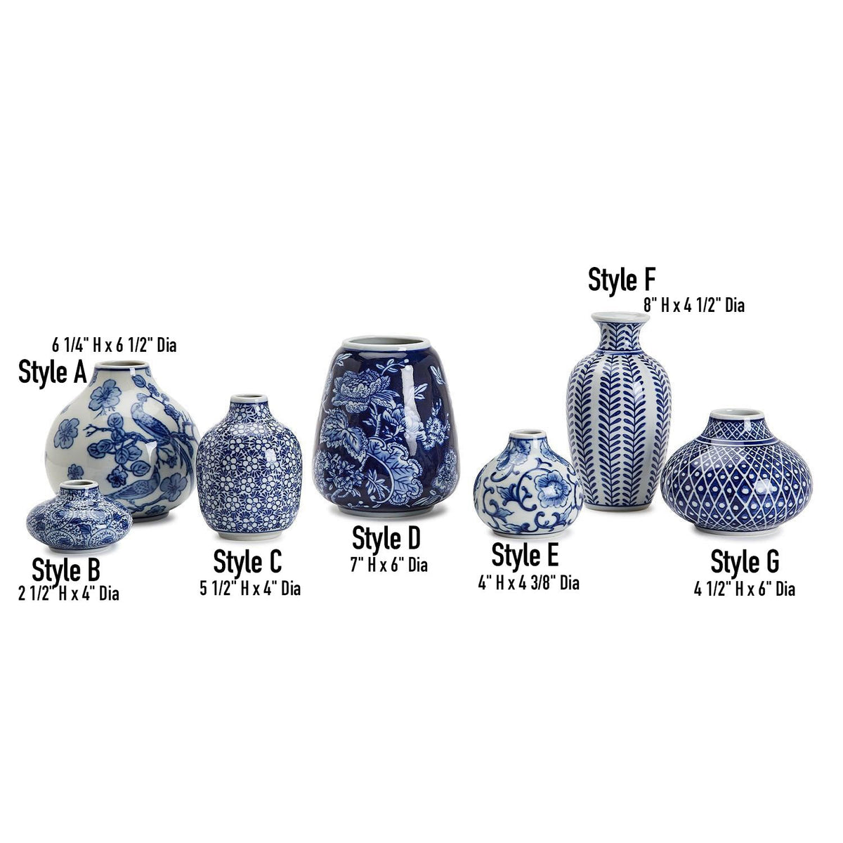 Samira Blue Vases (Various Styles and Prints)