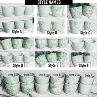 Mini Green Cachepots (Various Prints)