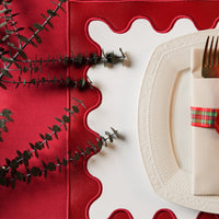 Lustre Red Rectangle Faux Leather Placemat
