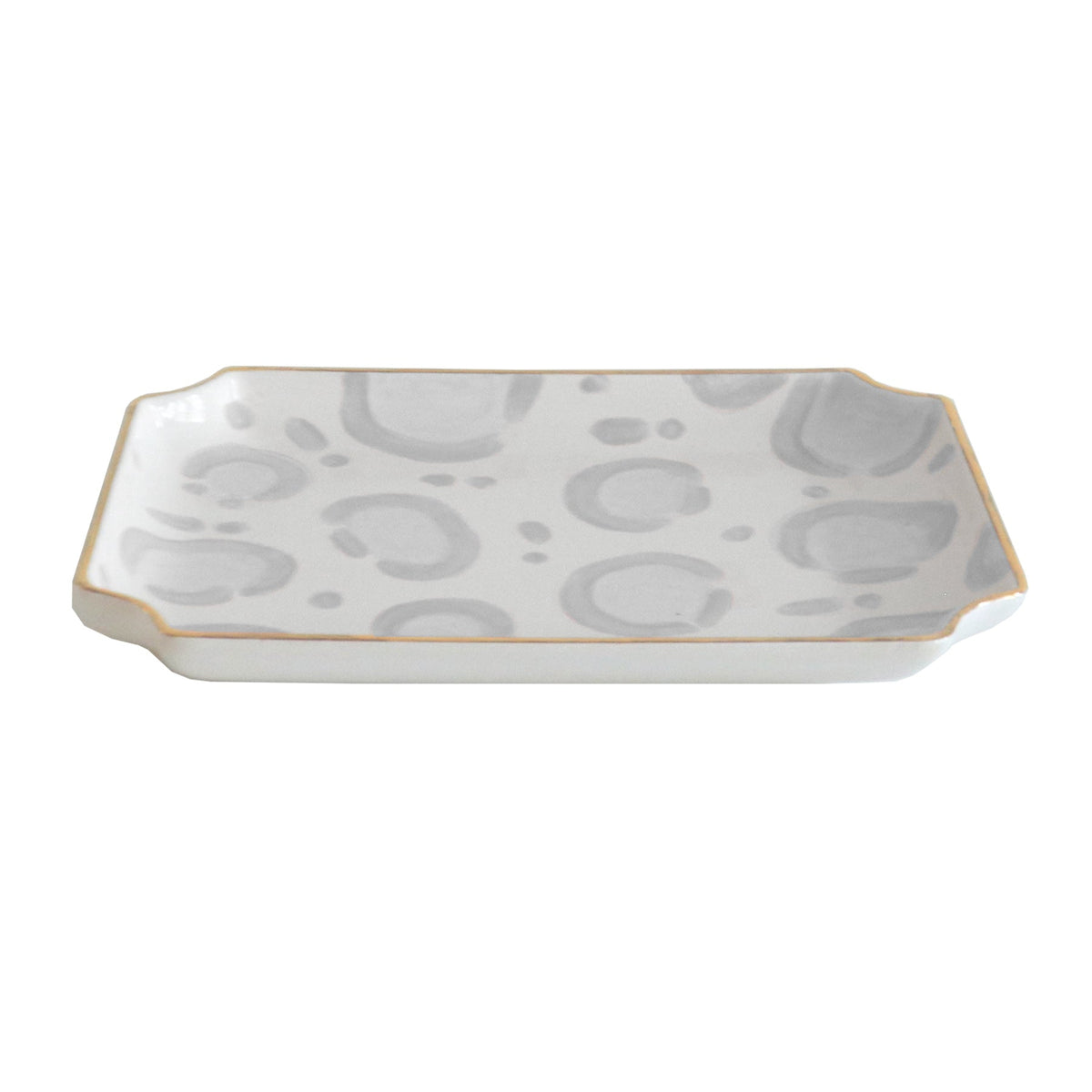 Leopard Trays with Gold Accent (Various Sizes & Colors)