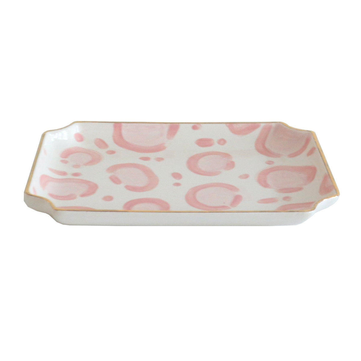Leopard Trays with Gold Accent (Various Sizes & Colors)