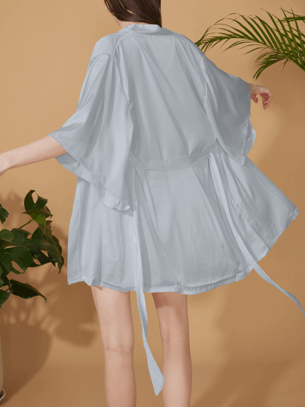 Short Robe Set Exotic Pajama 2 Pcs (Various Colors)