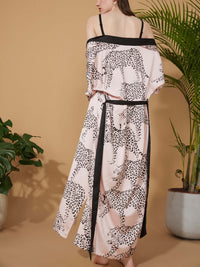 Pink Leopard Kimono Robe