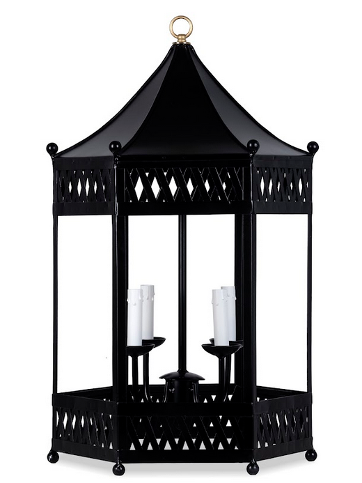 Black Pagoda Lantern Chandelier