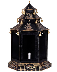 Black & Gold Pagoda Sconce