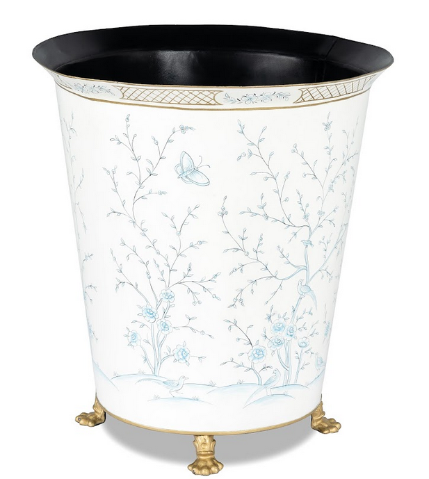 Ivory & Blue Chinoiserie Footed Floor Planter (Various Sizes)