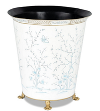 Ivory & Blue Chinoiserie Footed Floor Planter (Various Sizes)