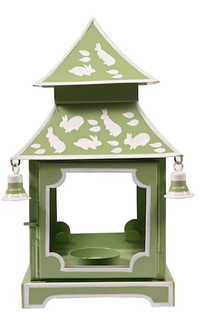 Grass Green & White Bunny Pagoda Lantern (various sizes)