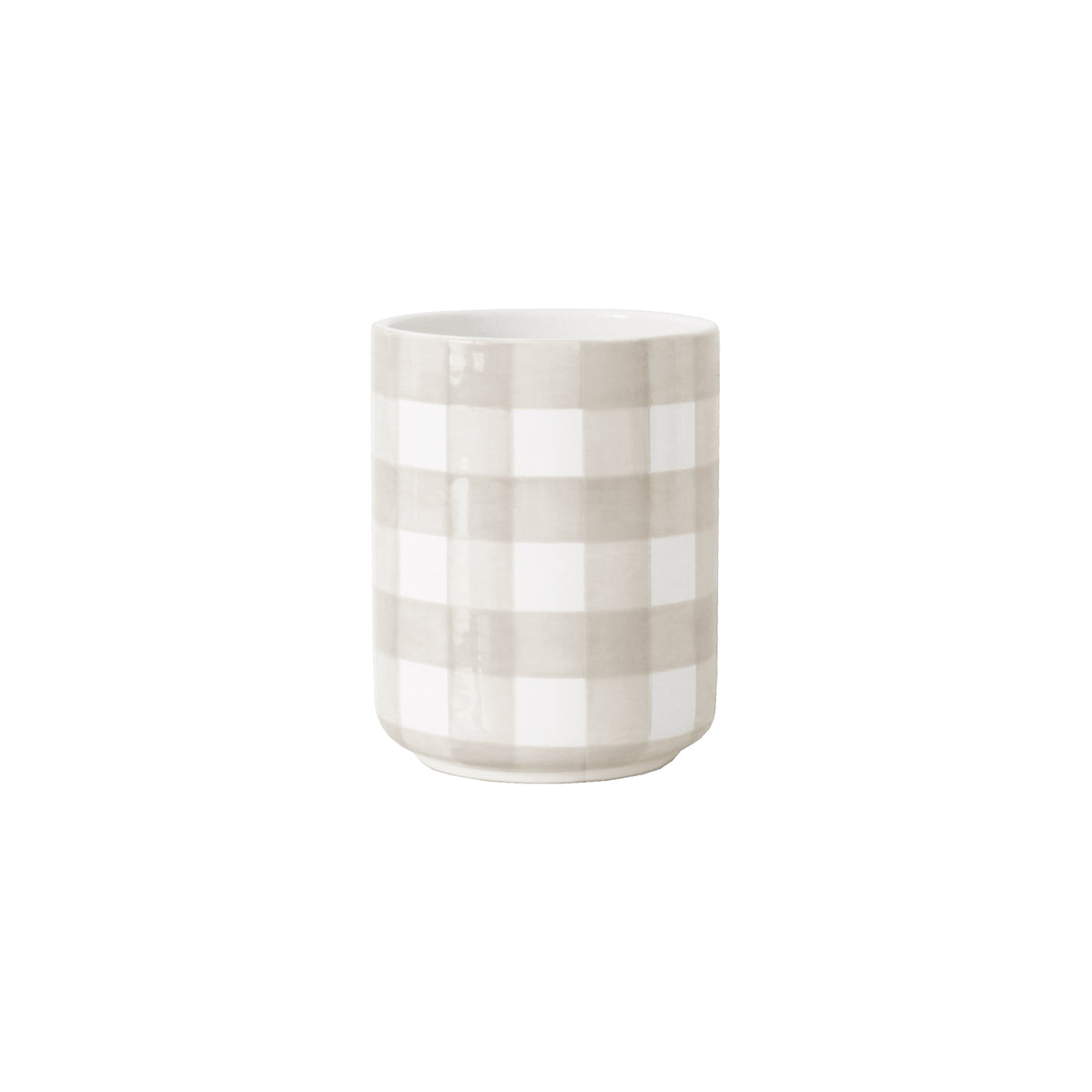 Gingham Large Vase/ Utensil Holder (Various Sizes & Colors)