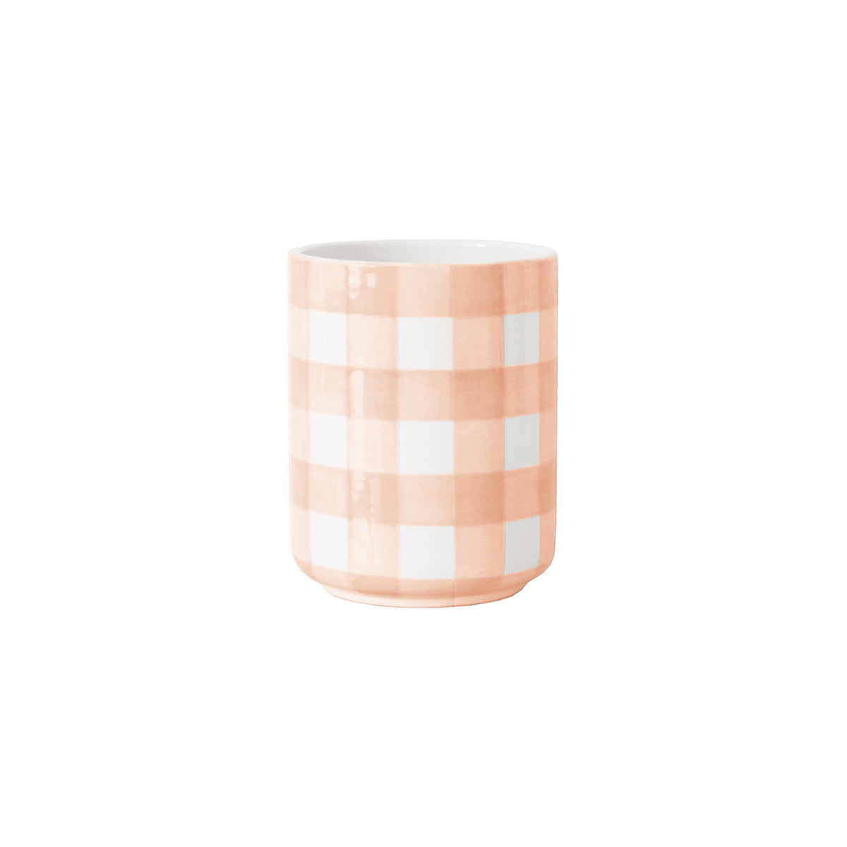 Gingham Large Vase/ Utensil Holder (Various Sizes & Colors)
