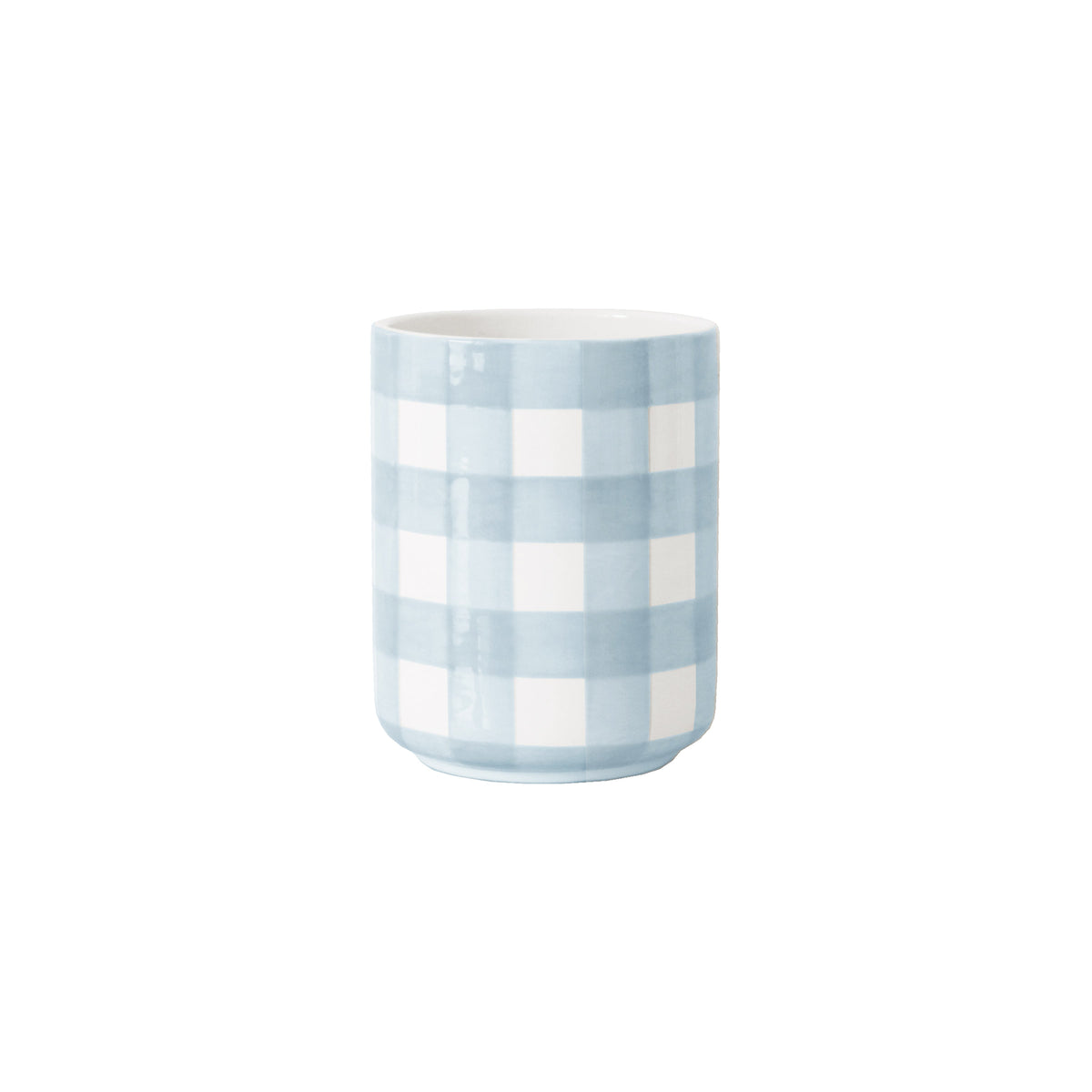 Gingham Large Vase/ Utensil Holder (Various Sizes & Colors)