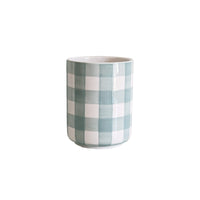 Gingham Large Vase/ Utensil Holder (Various Sizes & Colors)