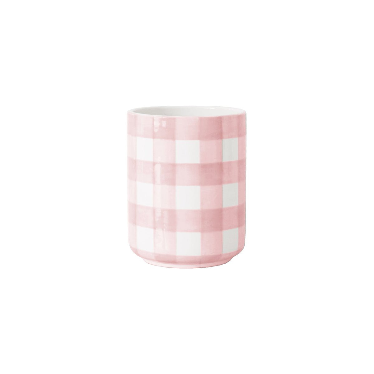 Gingham Large Vase/ Utensil Holder (Various Sizes & Colors)
