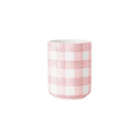 Gingham Large Vase/ Utensil Holder (Various Sizes & Colors)