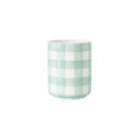Gingham Large Vase/ Utensil Holder (Various Sizes & Colors)