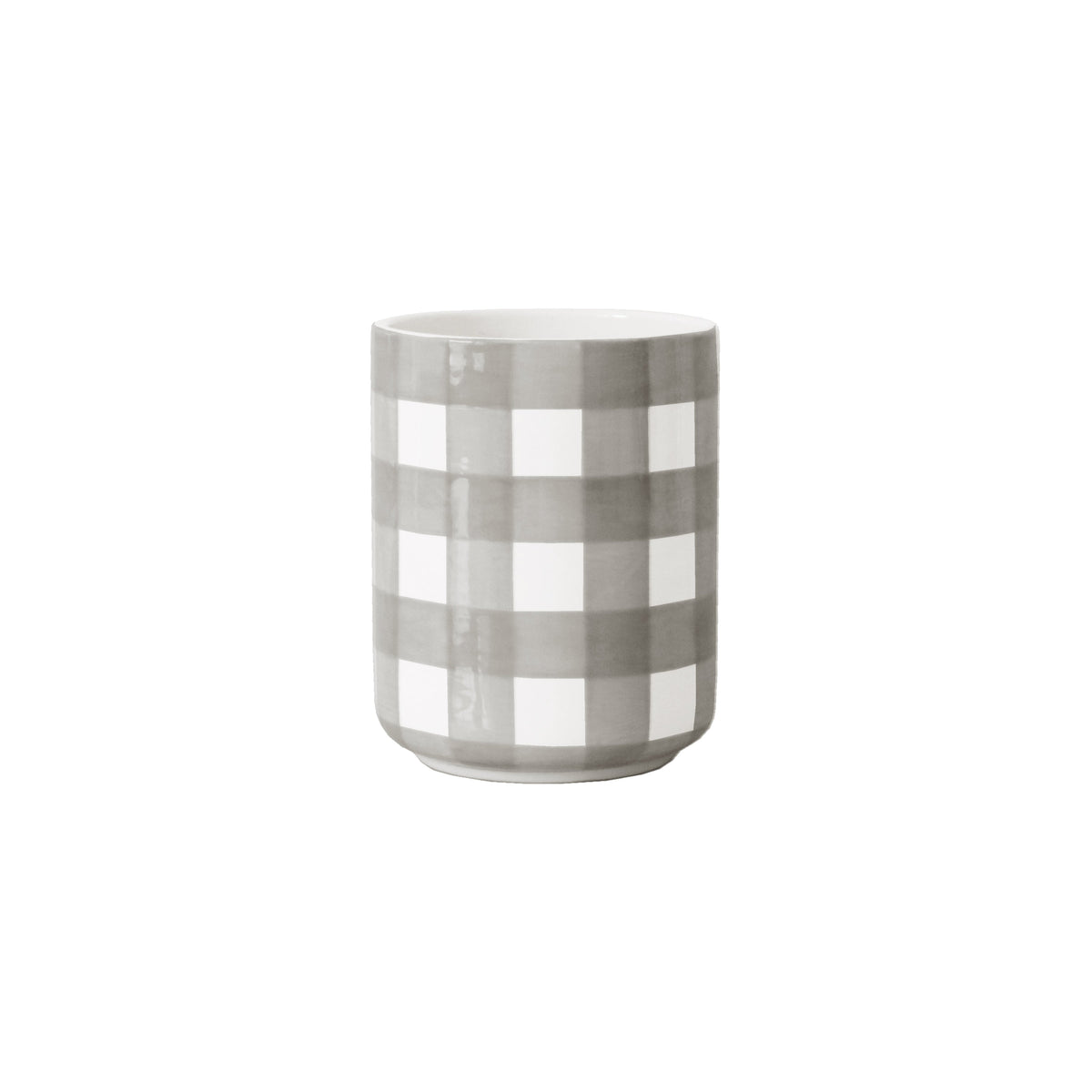 Gingham Large Vase/ Utensil Holder (Various Sizes & Colors)