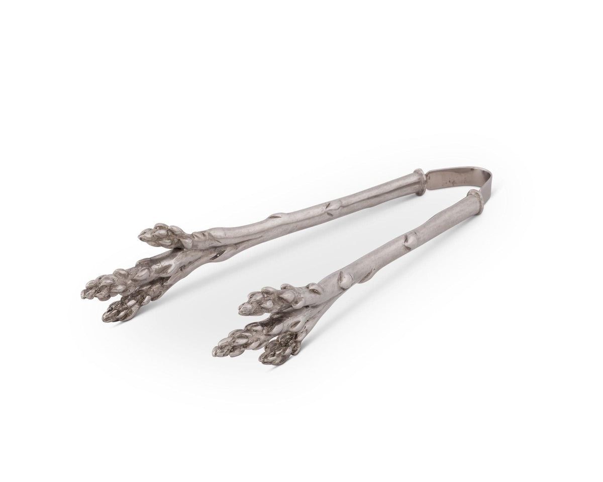 Pewter Asparagus Pattern Tongs