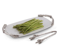 Pewter Asparagus Pattern Tongs