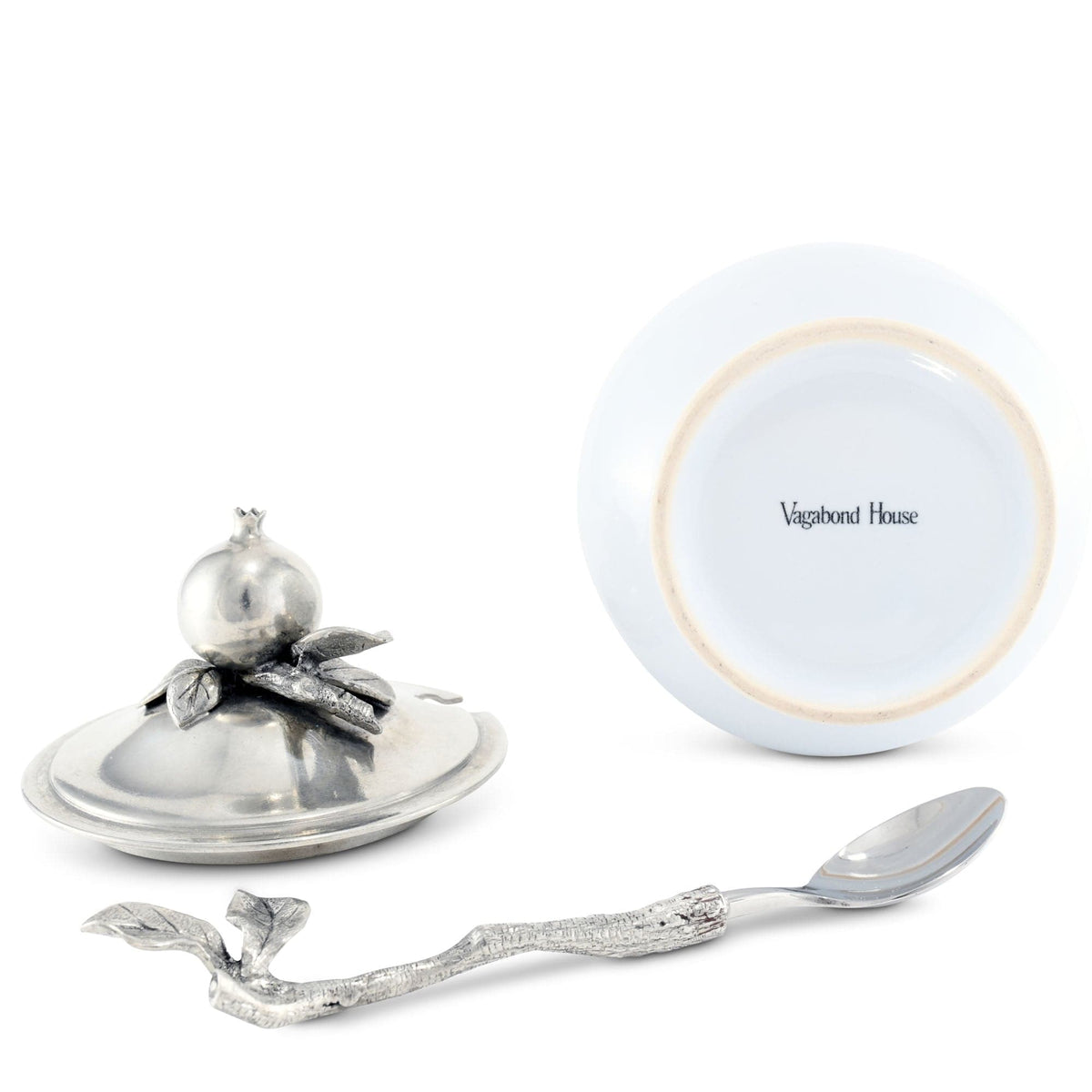 Pomegranate Sugar Bowl and Spoon