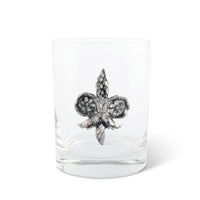 Fleur de Lys Double Old Fashion Bar Glass