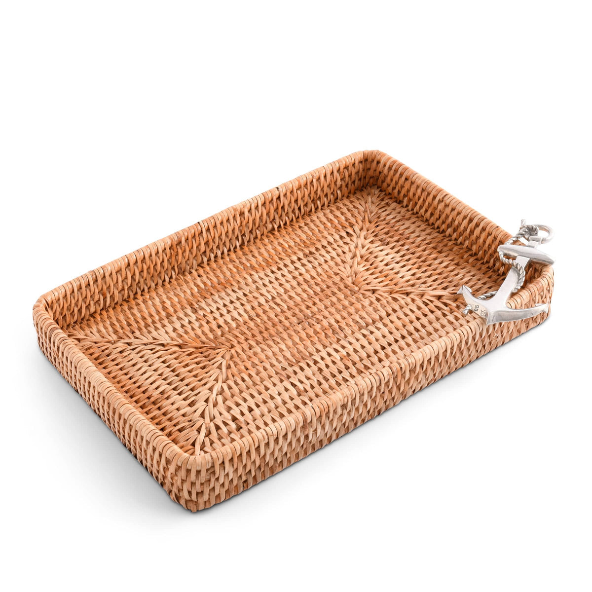 Rattan Anchor Catchall Tray — 9" x 13"