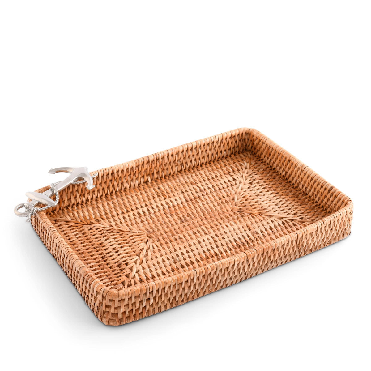 Rattan Anchor Catchall Tray — 9" x 13"
